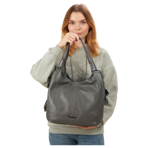 Сумка жіноча шкіряна Tony Bellucci 0697-1032 сіра