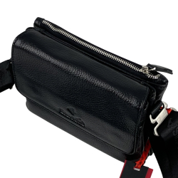 Сумка чоловіча шкіряна Eminsa 6111 37-1 чорна