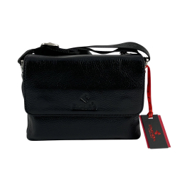 Сумка чоловіча шкіряна Eminsa 6111 37-1 чорна