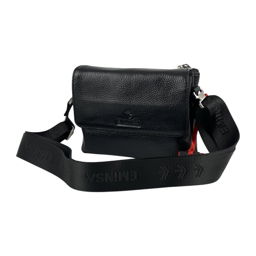 Сумка чоловіча шкіряна Eminsa 6111 37-1 чорна