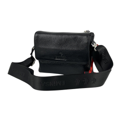 Сумка чоловіча шкіряна Eminsa 6111 37-1 чорна