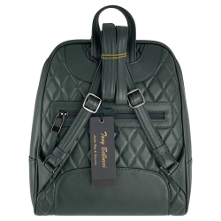 Жіночий рюкзак шкіряний Tony Bellucci 0135-2010 темно-зелений