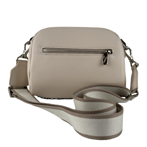 Сумка жіноча шкіряна Vito Torelli 1097 3043/1096 молочна з леопардом