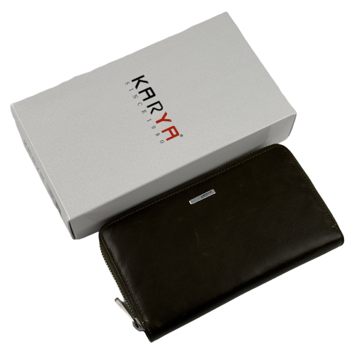 Гаманець жіночий шкіряний Karya 1072-617 оливковий