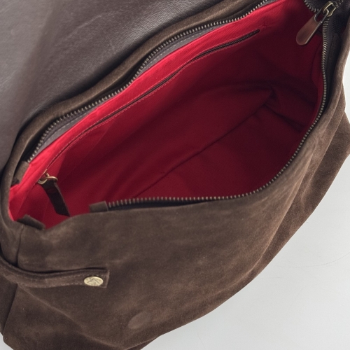 Сумка-конверт женская замшевая Vittorio Safino VSL 188 коричневая