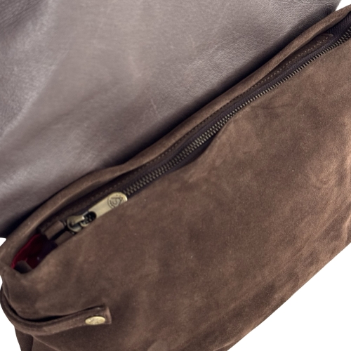 Сумка-конверт женская замшевая Vittorio Safino VSL 188 коричневая