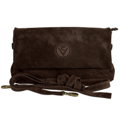 Сумка-конверт женская замшевая Vittorio Safino VSL 188 коричневая