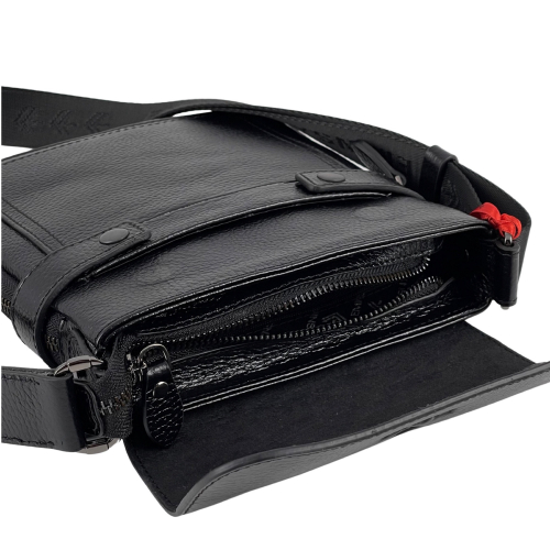 Сумка чоловіча шкіряна Eminsa 6232 37-1 чорна