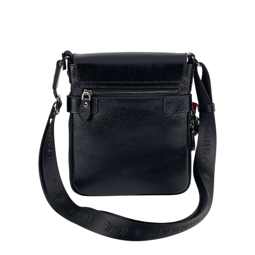 Сумка чоловіча шкіряна Eminsa 6232 37-1 чорна