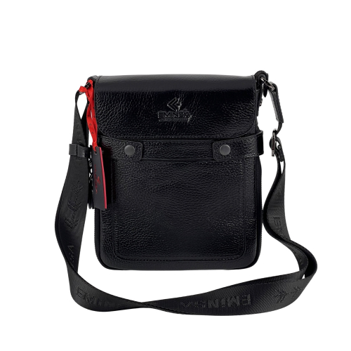 Сумка чоловіча шкіряна Eminsa 6232 37-1 чорна