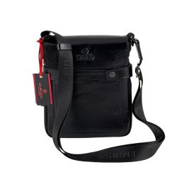 Сумка мужская кожаная Eminsa 6232 37-1 черная