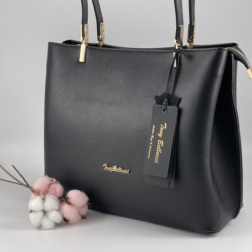 Сумка жіноча шкіряна Tony Bellucci 0283-1 чорна