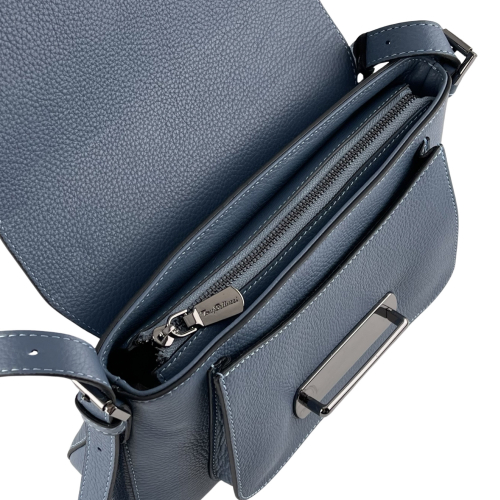 Сумка жіноча шкіряна Tony Bellucci 0517-215 блакитна