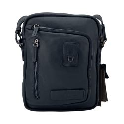 Сумка чоловіча шкіряна The Bond 1437-1 чорна