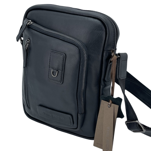 Сумка чоловіча шкіряна The Bond 1437-1 чорна