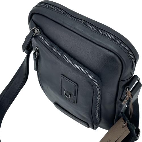 Сумка чоловіча шкіряна The Bond 1437-1 чорна