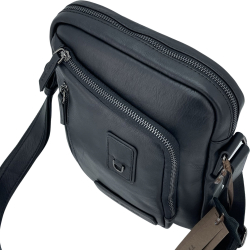 Сумка чоловіча шкіряна The Bond 1437-1 чорна