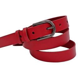 Ремінь жіночий шкіряний Кремінь 05.25.00.09 червоний 115 см