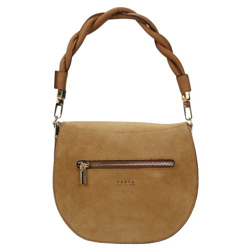 Сумка женская кожаная Karya 2448-3 светло-коричневая