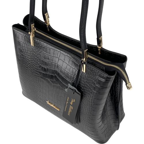 Сумка жіноча шкіряна Tony Bellucci 0283-356 чорна