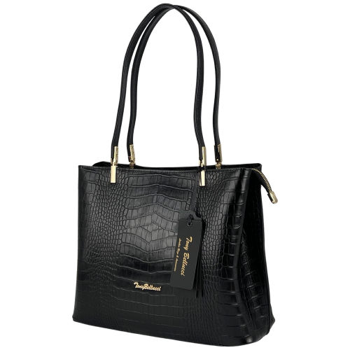 Сумка жіноча шкіряна Tony Bellucci 0283-356 чорна