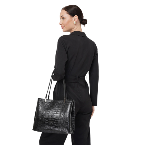 Сумка жіноча шкіряна Tony Bellucci 0283-356 чорна