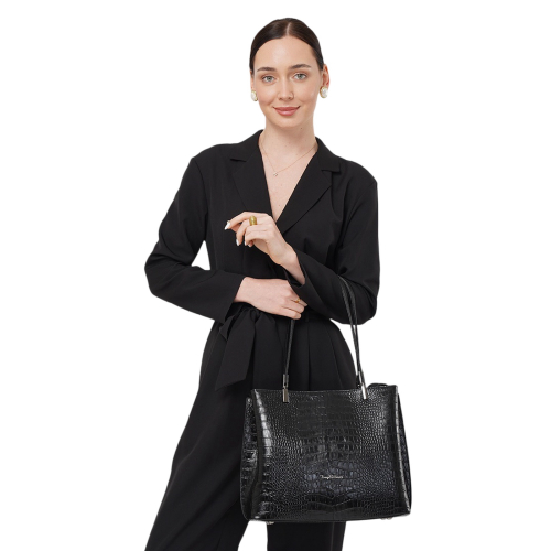 Сумка жіноча шкіряна Tony Bellucci 0283-356 чорна