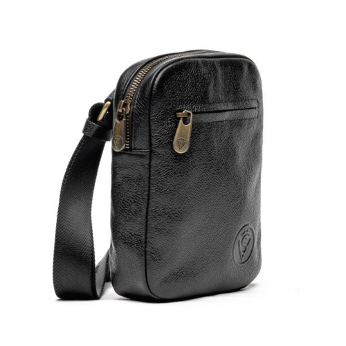 Сумка мужская кожаная Vittorio Safino VS 003 черная Корсика