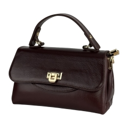 Сумка жіноча шкіряна Karya 2574-614 темно-коричнева