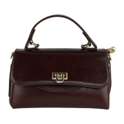 Сумка жіноча шкіряна Karya 2574-614 темно-коричнева