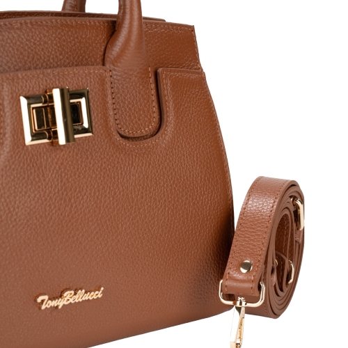 Сумка жіноча шкіряна Tony Bellucci 0992-285 світло-коричнева