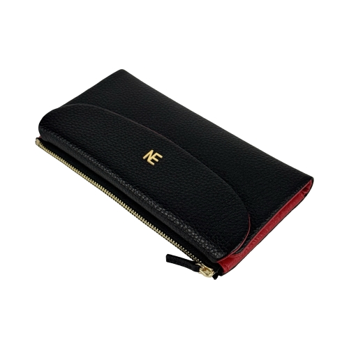 Гаманець жіночий шкіряний Enzo Nori EN2001-901-902 чорний усередині червоний