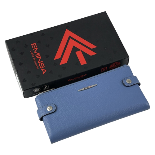 Кошелек женский кожаный Eminsa 2117 18-30 голубой