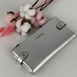 Гаманець жіночий шкіряний Eminsa 2117 32-11 срібрий