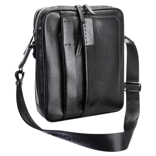 Сумка чоловіча шкіряна Bond Non 1106-281 чорна