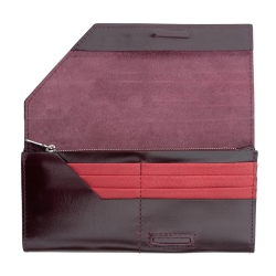 Кошелек женский кожаный Grande Pelle Festa 513361 бордовый (кожа глянцевая)