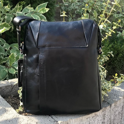 Сумка чоловіча шкіряна Bond 1157 чорна