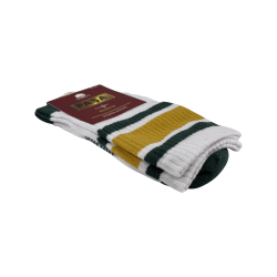 Шкарпетки жіночі Pasa Exclusive Cotton 015 білі с жовто-зеленою полоскою Size 36-40