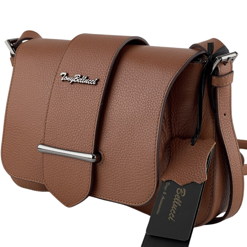 Сумка жіноча шкіряна Tony Bellucci 0517-285 світло-коричнева