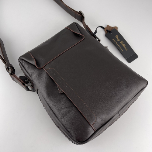 Сумка чоловіча шкіряна Tony Bellucci T1157-4 темно-коричнева