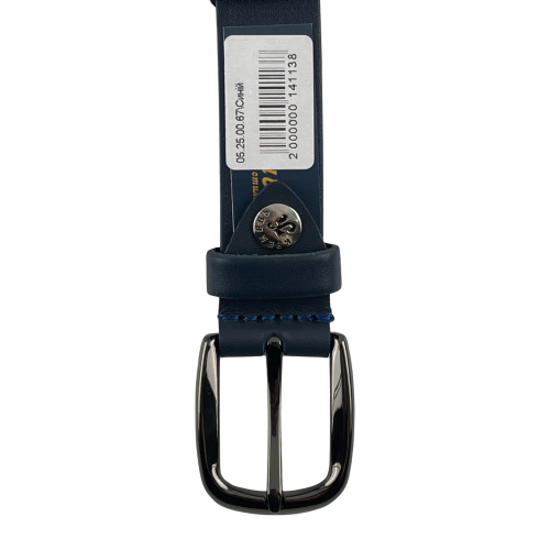 Ремень женский кожаный Кремень 05.25.00.67 синий 120 см