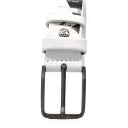 Ремінь чоловічий шкіряний Кремінь 01.35.00.88 115 см білий