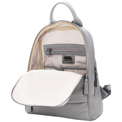 Рюкзак жіночий шкіряний Tony Bellucci 0061-1031 світло-сірий