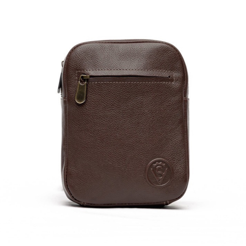 Сумка мужская кожаная Vittorio Safino VS 003 коричневая Корсика