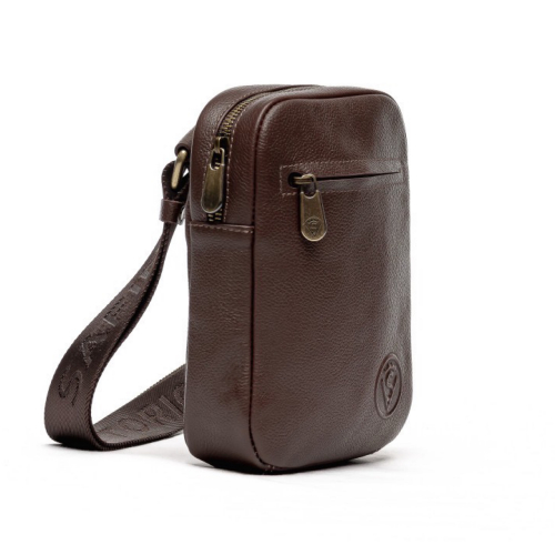 Сумка мужская кожаная Vittorio Safino VS 003 коричневая Корсика