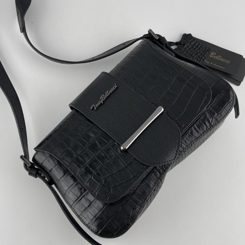 Сумка жіноча шкіряна Tony Bellucci 0517-356 чорна