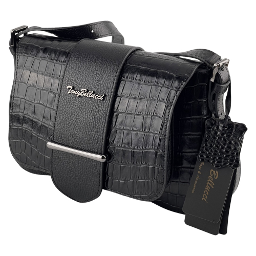 Сумка жіноча шкіряна Tony Bellucci 0517-356 чорна