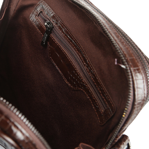 Сумка чоловіча шкіряна Bond Non 1106-355 темно-коричнева