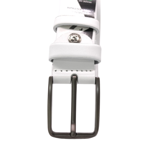 Ремень мужской кожаный Кремень 01.35.00.88 120 см белый