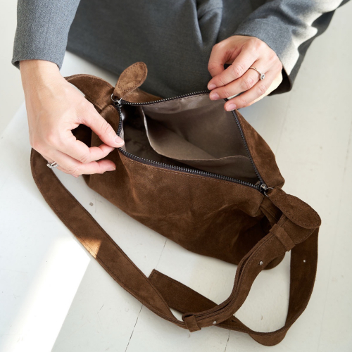 Сумка женская замшевая WeLassie K69952 Мей коньячная